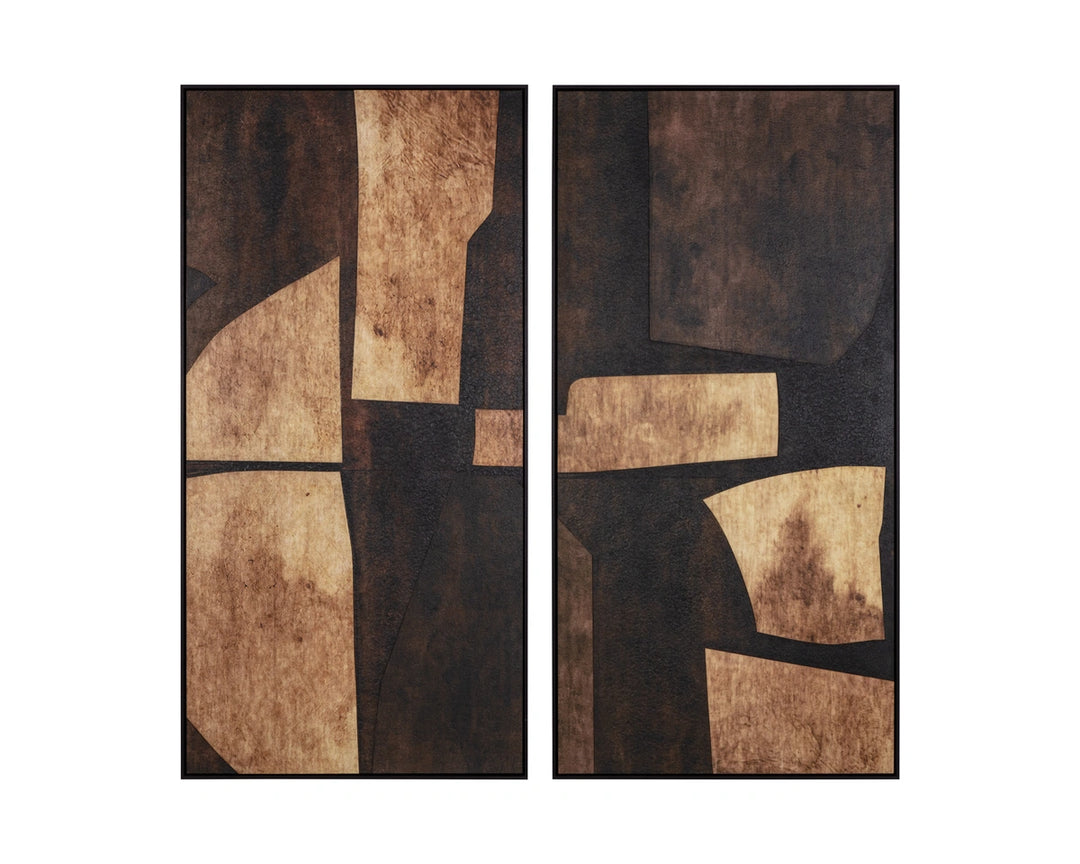 Rustic Nuance II - 30" X 60" - Black Floater Frame