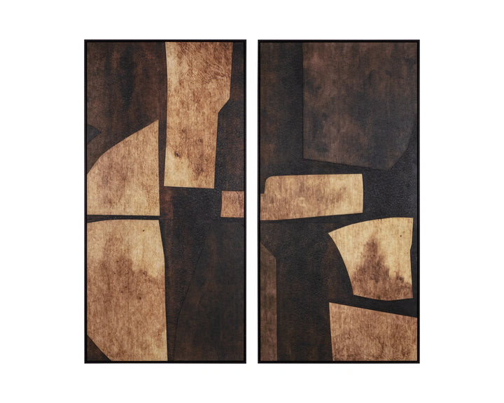 Rustic Nuance II - 30" X 60" - Black Floater Frame