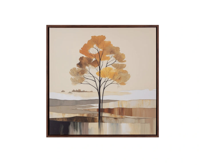 Still September - 30" X 30" - Brown Floater Frame