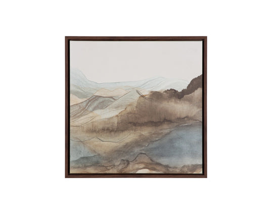 Cordillera I - 24" X 24" - Brown Floater Frame