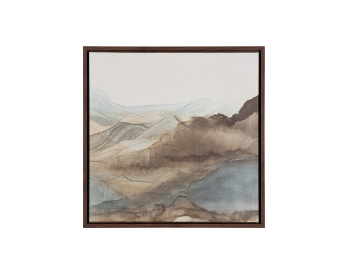 Cordillera I - 24" X 24" - Brown Floater Frame