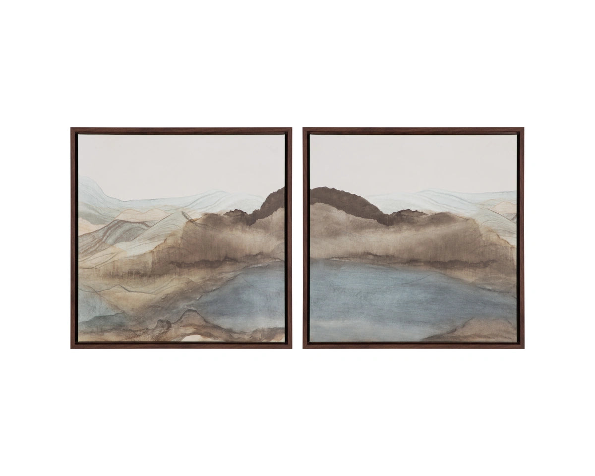 Cordillera I - 24" X 24" - Brown Floater Frame
