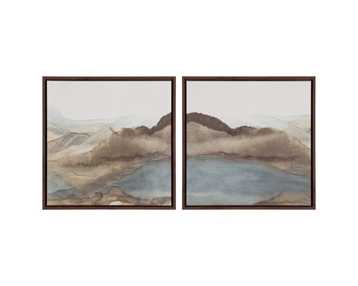 Cordillera I - 24" X 24" - Brown Floater Frame