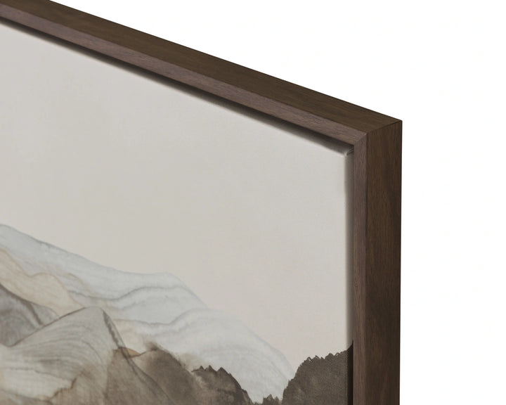 Cordillera I - 24" X 24" - Brown Floater Frame