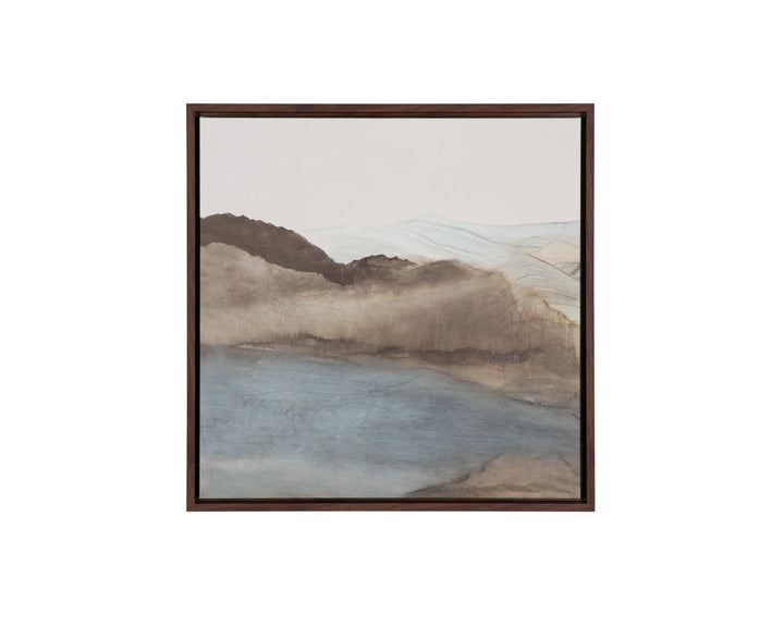 Cordillera II 24" X 24" - Brown Floater Frame
