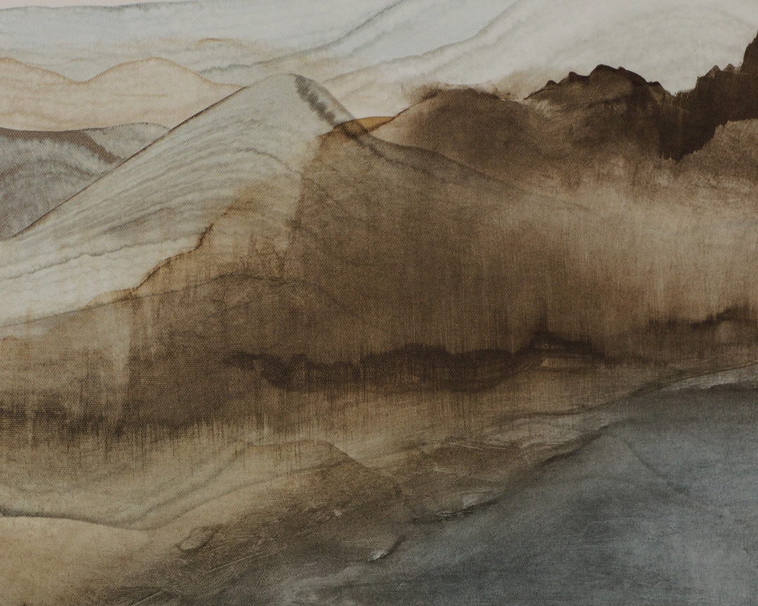Cordillera I - 24" X 24" - Brown Floater Frame