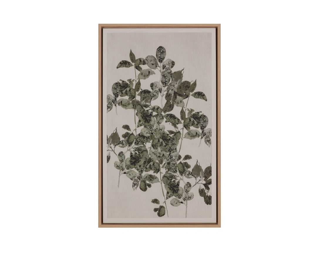 Botanical Study I - 18.5" X 31" - Natural Floater Frame