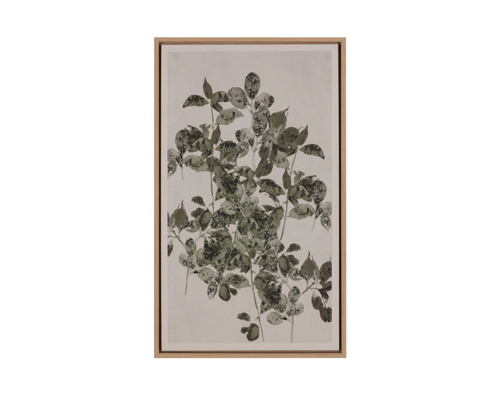 Botanical Study I - 18.5" X 31" - Natural Floater Frame