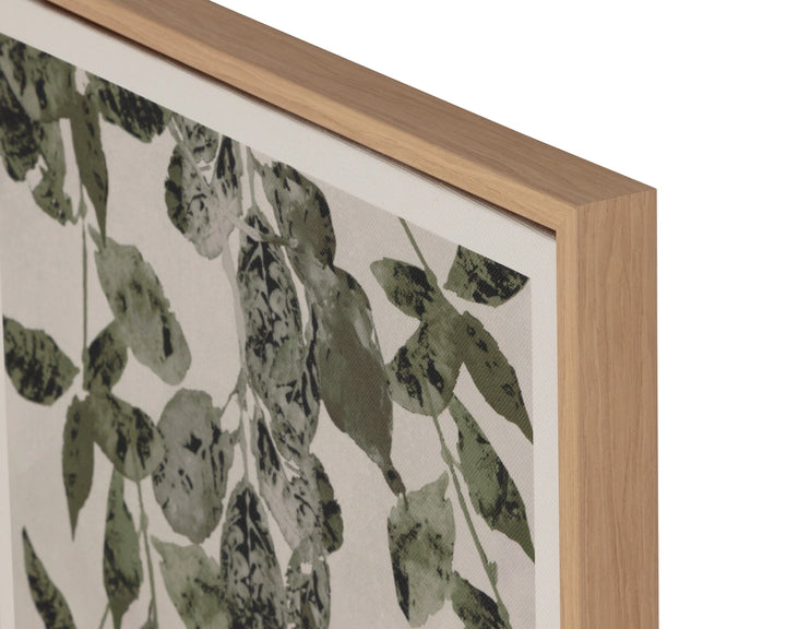 Botanical Study II - 18.5" X 31" - Natural Floater Frame