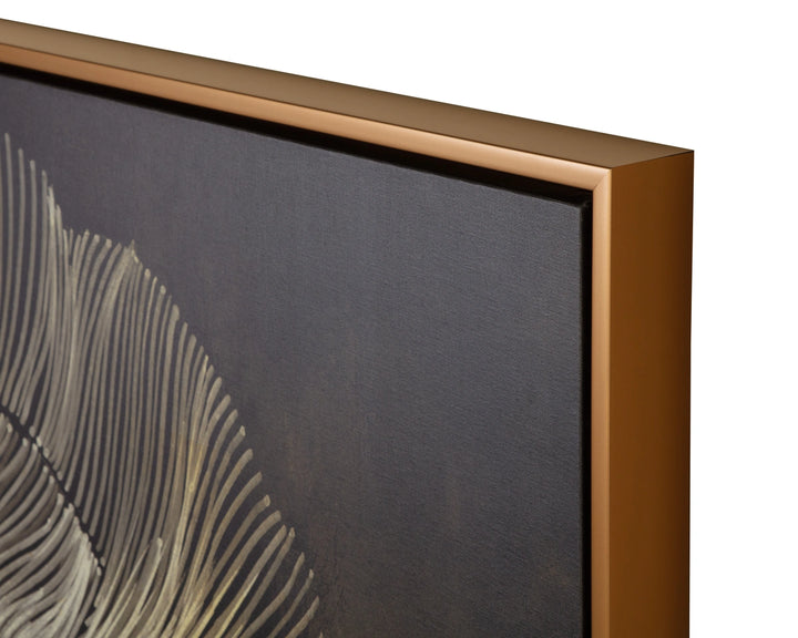 Moonflower - 60" X 60" - Satin Gold Floater Frame