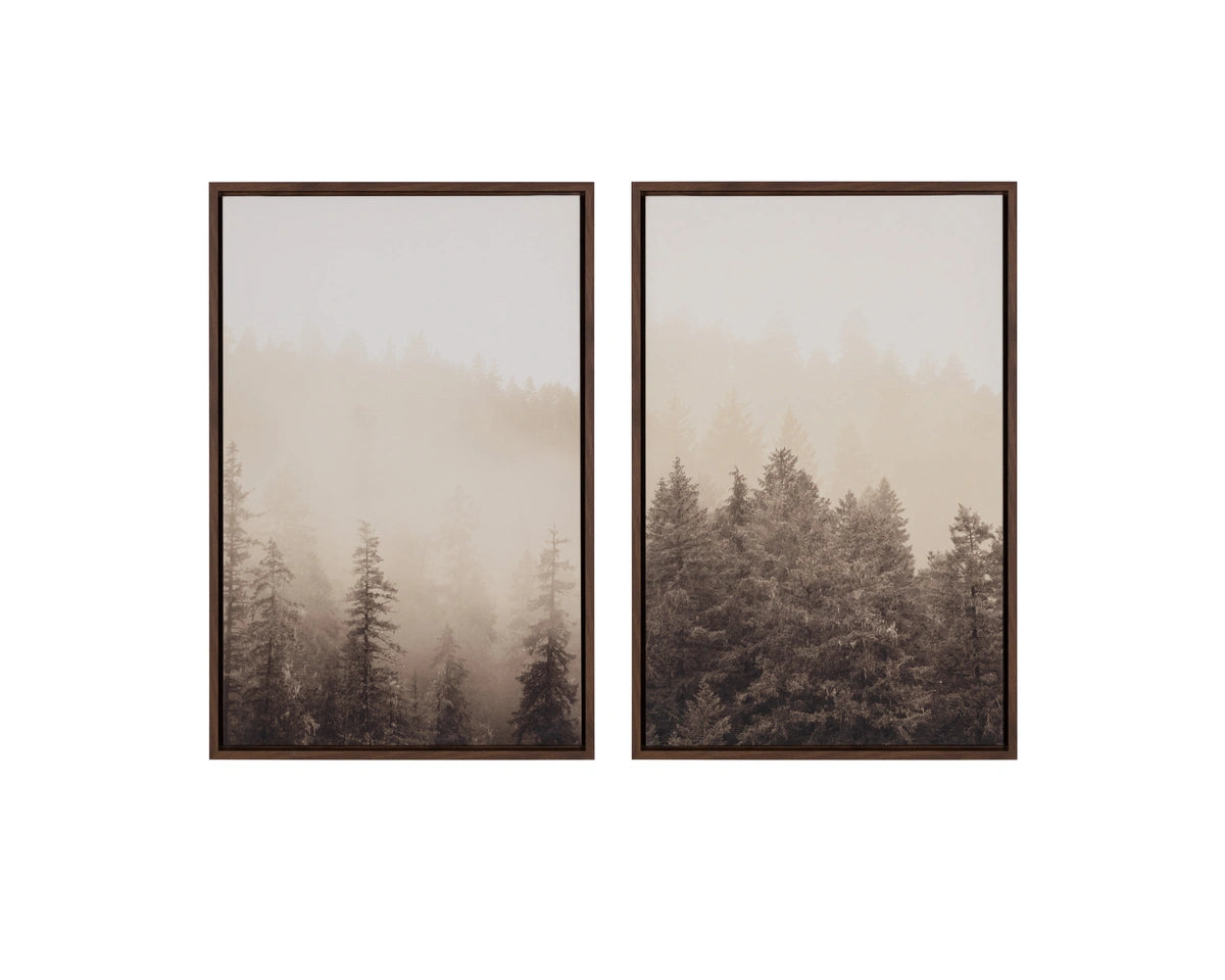 Mistwood II - 20" X 30" - Brown Floater Frame