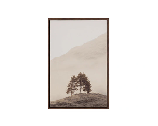 Together Alone I - 20" X 30" - Brown Floater Frame