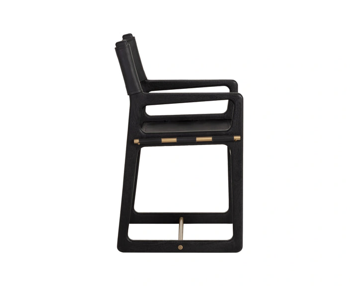 Enver Dining Armchair - Carraway Black Leather