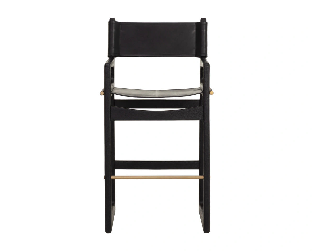 Enver Barstool - Carraway Black Leather