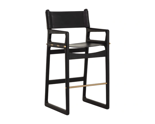 Enver Barstool - Carraway Black Leather