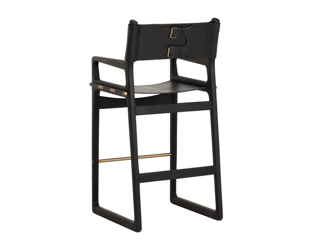 Enver Barstool - Carraway Black Leather