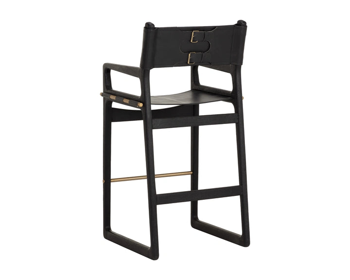 Enver Barstool - Carraway Black Leather