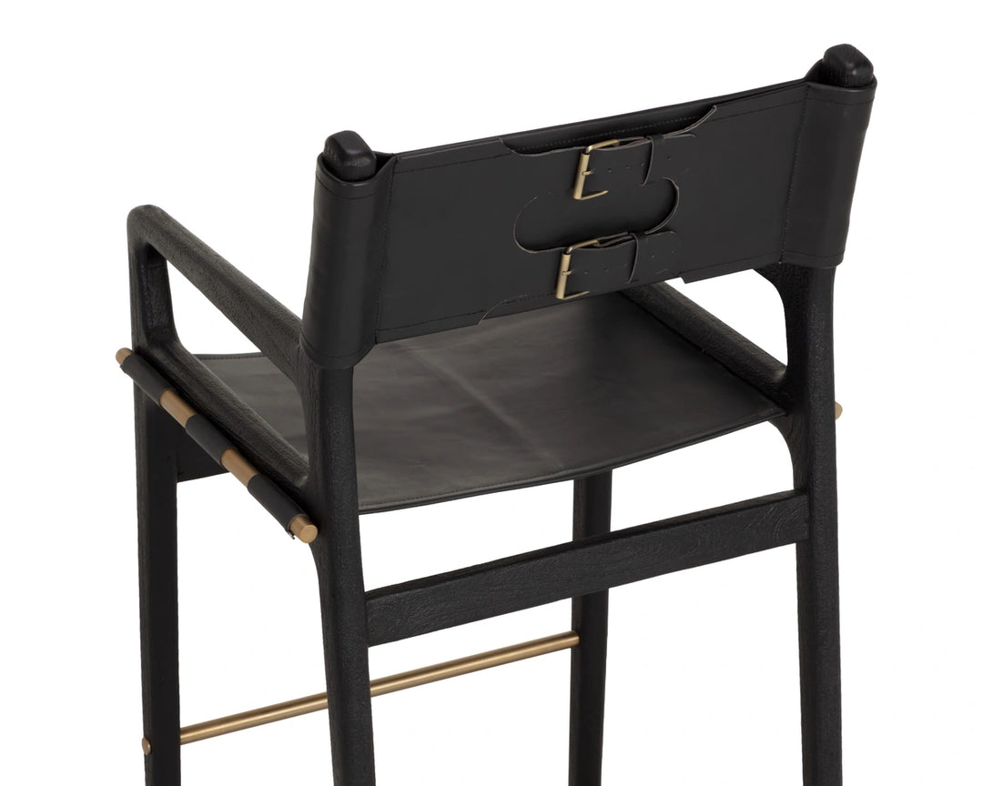 Enver Barstool - Carraway Black Leather