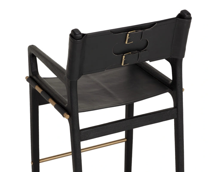 Enver Barstool - Carraway Black Leather