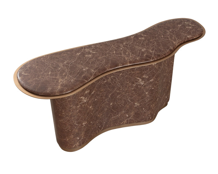 Isola Console Table - Marble Look - Mocha