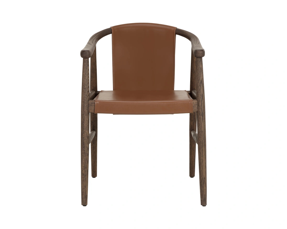 Aran Dining Armchair - Hazelnut Leather