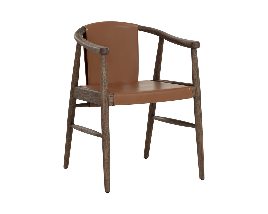 Aran Dining Armchair - Hazelnut Leather