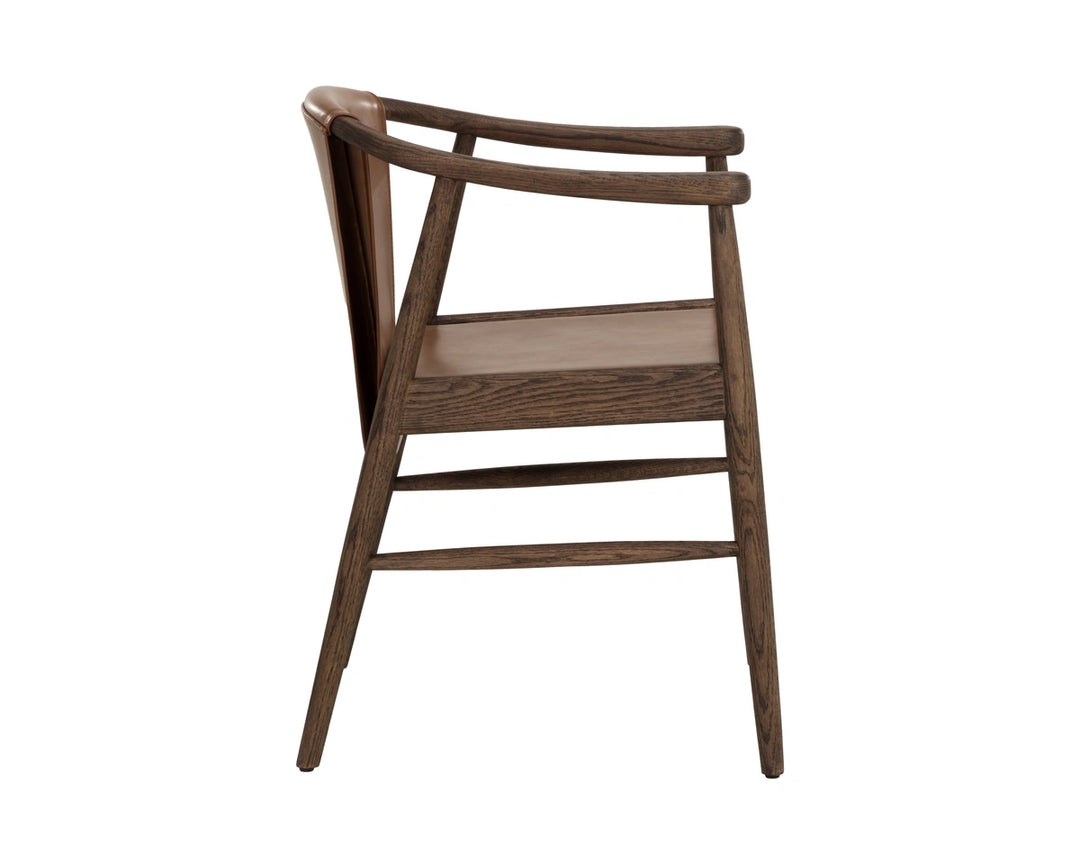 Aran Dining Armchair - Hazelnut Leather