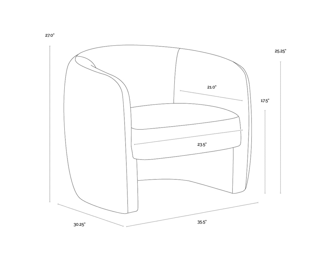 Mircea Lounge Chair - Opera Butterscotch