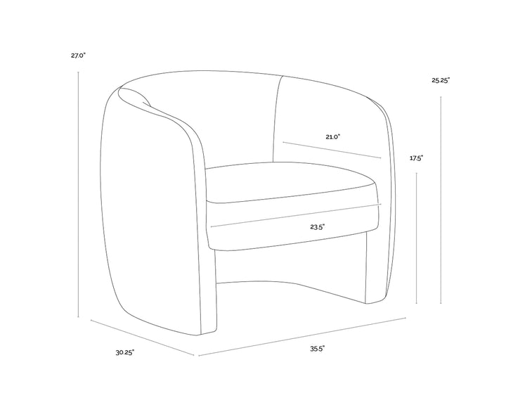 Mircea Lounge Chair - Opera Butterscotch