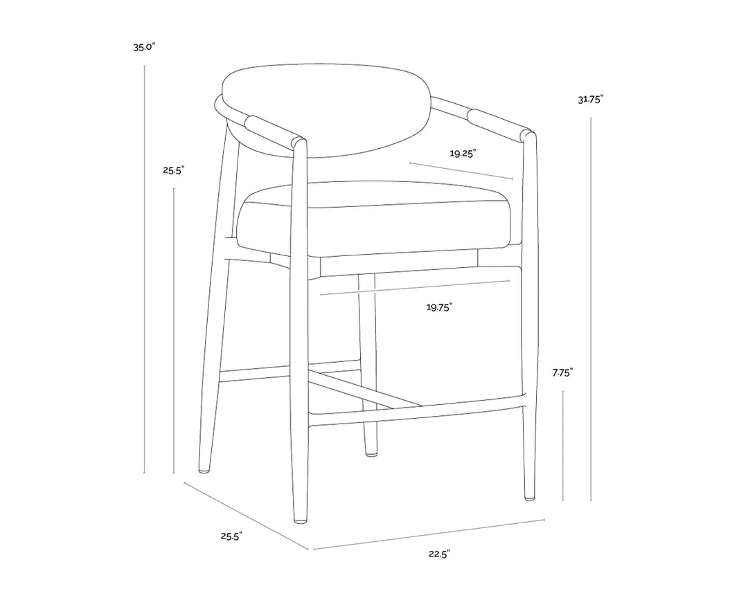 Marita Counter Stool - Louis Cream