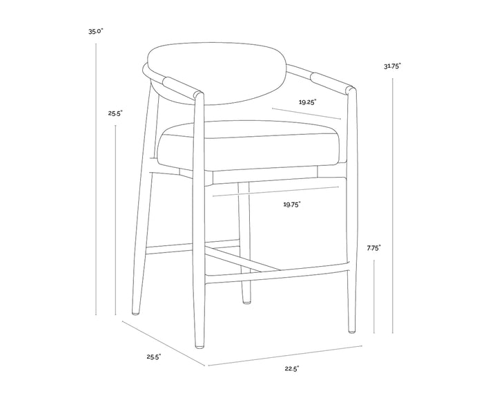 Marita Counter Stool - Louis Cream