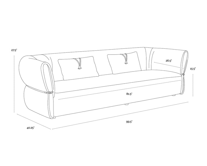 Davisville Sofa - Santa Cruz Cappuccino