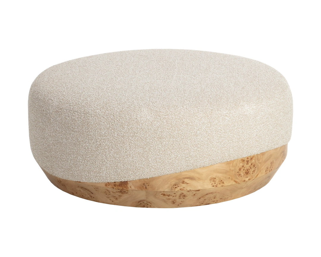 Mithuna Ottoman - Large - Santa Cruz Oatmeal