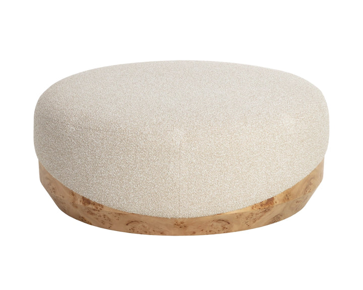 Mithuna Ottoman - Large - Santa Cruz Oatmeal