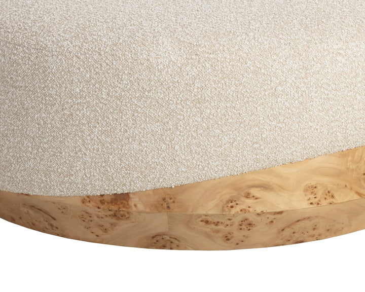 Mithuna Ottoman - Large - Santa Cruz Oatmeal