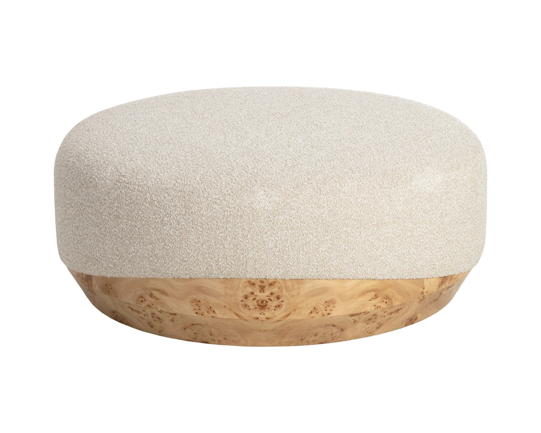 Mithuna Ottoman - Large - Santa Cruz Oatmeal