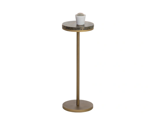 Ivor End Table - Bronze Marble