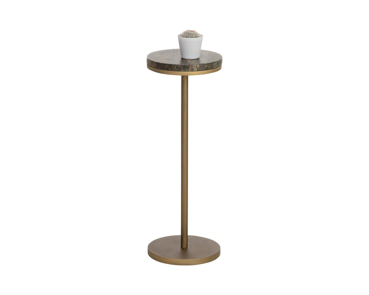 Ivor End Table - Bronze Marble