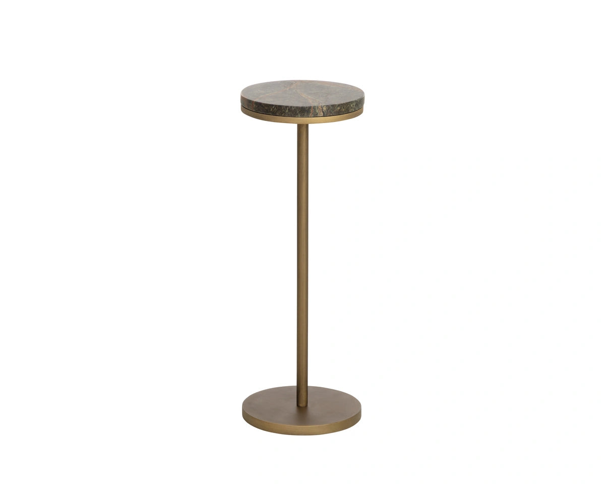 Ivor End Table - Bronze Marble