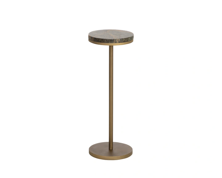 Ivor End Table - Bronze Marble