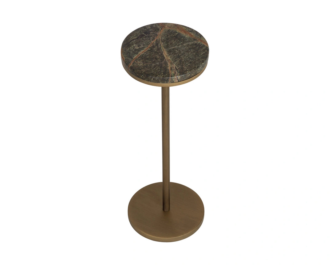 Ivor End Table - Bronze Marble