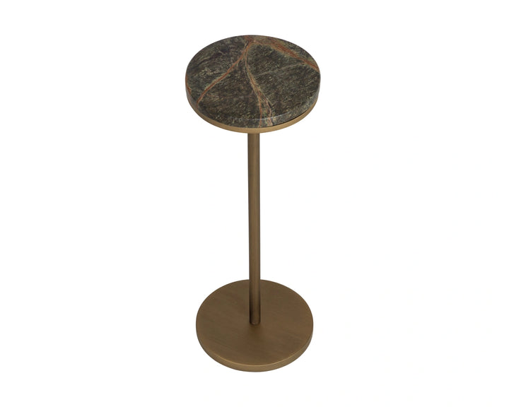 Ivor End Table - Bronze Marble