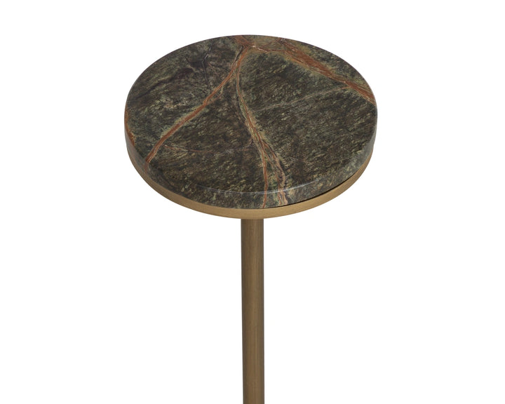 Ivor End Table - Bronze Marble