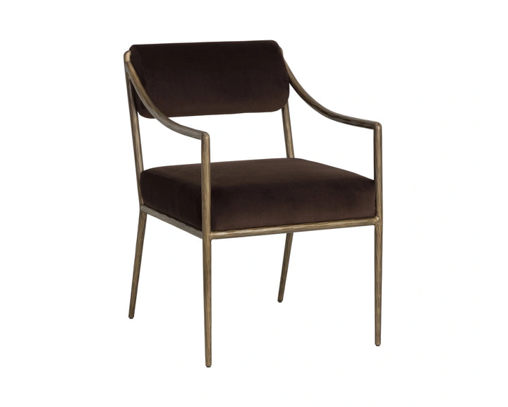 Leticia Dining Armchair - Diamond Mink