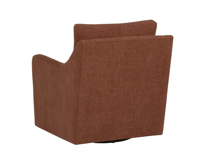 Brianna Swivel Lounge Chair - Rhine Russet