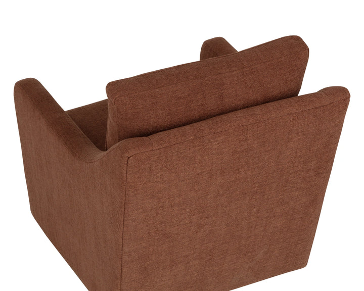 Brianna Swivel Lounge Chair - Rhine Russet