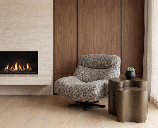 Nobu Swivel Lounge Chair - Nuvola Shale