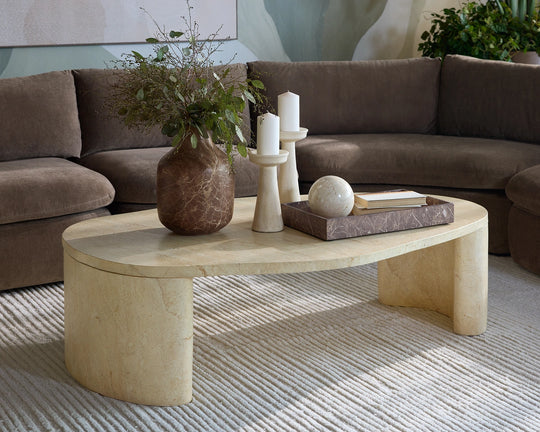 Domus Tray - Marble Look - Mocha