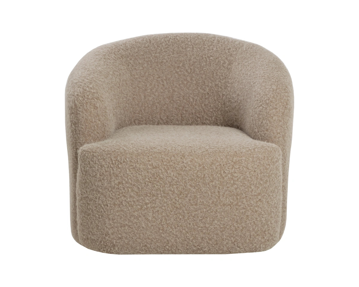 Fuwari Swivel Lounge Chair - Macio Shearling