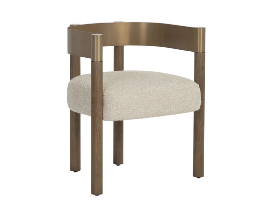 Manolo Dining Armchair - Santa Cruz Oatmeal
